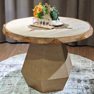 โต๊ะทานอาหารไม้ทรงกลม ทันสมัยดีไซร์มินิมอล