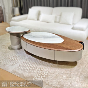 Coffee table โต๊ะกลางทรงวงรีสไตล์อิตาลี
