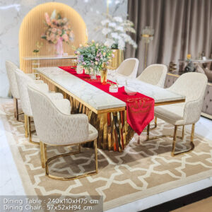 Nevula Dining Table Set ชุดโต๊ะอาหารดีไซน์หรูหรา